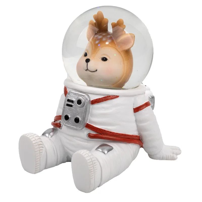 Astronaut Crystal Ball Figurine  Cute Cartoon Spaceman Desk  Shelf Decor 4