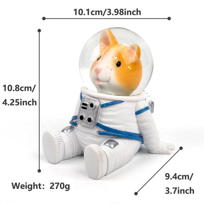 Astronaut Crystal Ball Figurine  Cute Cartoon Spaceman Desk  Shelf Decor 7