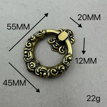 VintageDrop Antique Brass DropRing Drawer Pull  Classic Retro Cabinet Knob  Handle For Dressers Cup 8