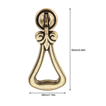 VintageDrop Antique Brass DropRing Drawer Pull  Classic Retro Cabinet Knob  Handle For Dressers Cup 9