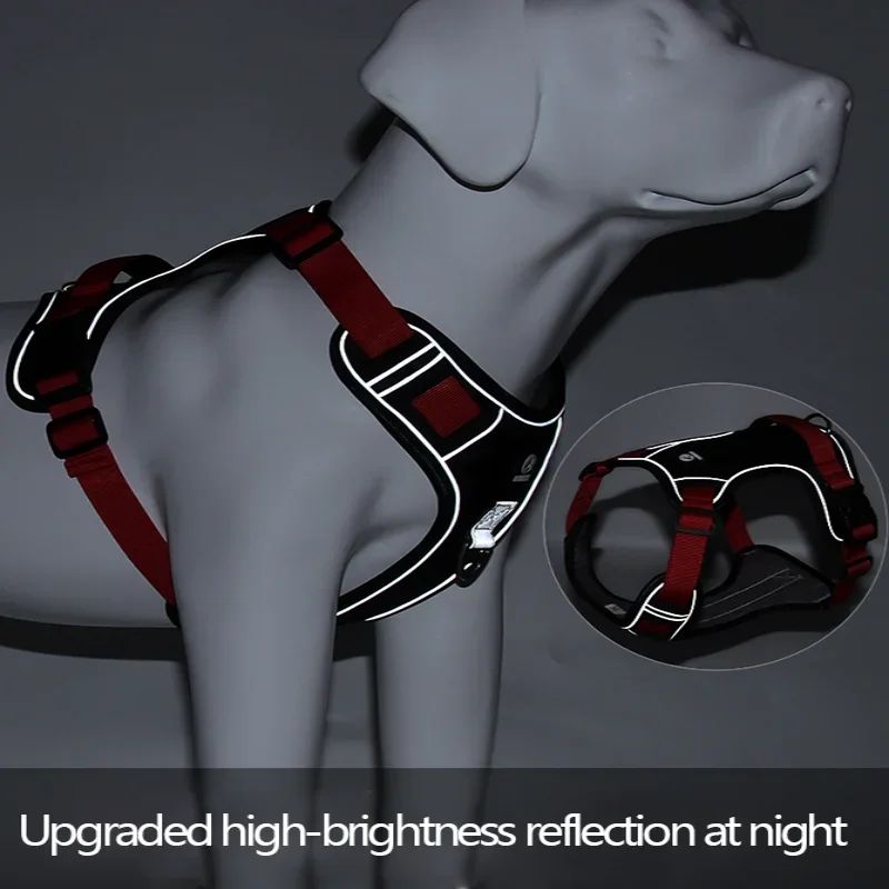 Reflective Tactical Dog Harness  Waterproof 1680D Oxford Vest For Medium  Large Dogs 5