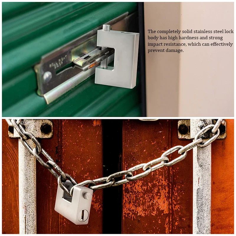 HeavyDuty DShackle Security Padlock  3Key High Security Lock For Garage Gate  Container 2
