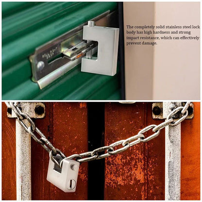 HeavyDuty DShackle Security Padlock  3Key High Security Lock For Garage Gate  Container 2