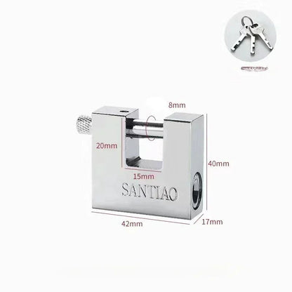 HeavyDuty DShackle Security Padlock  3Key High Security Lock For Garage Gate  Container 6
