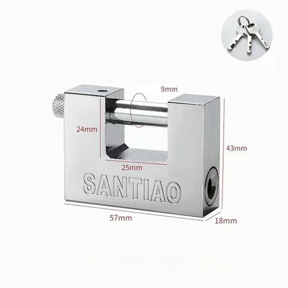 HeavyDuty DShackle Security Padlock  3Key High Security Lock For Garage Gate  Container 8