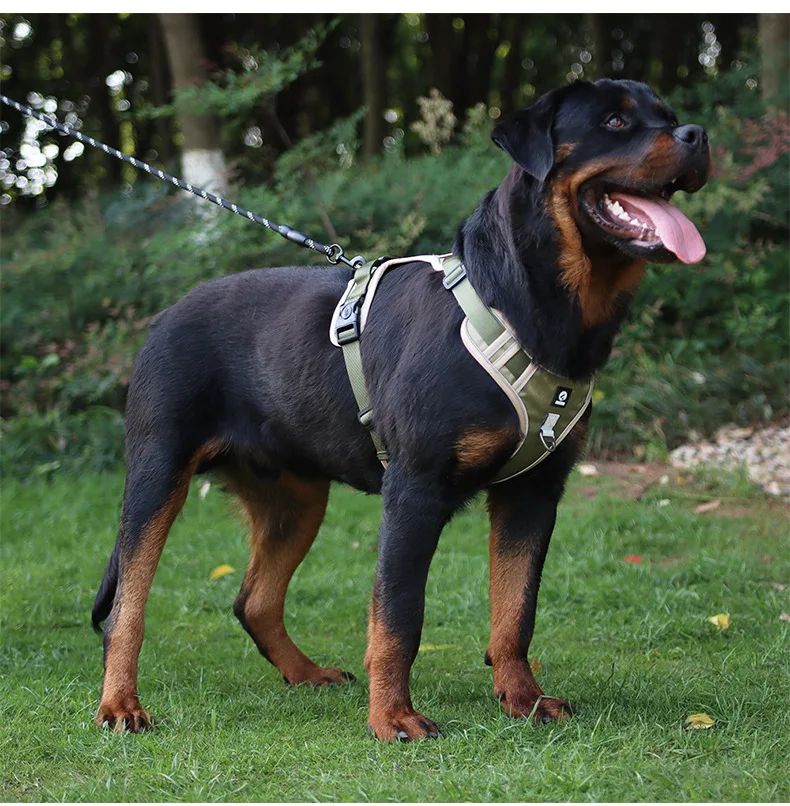 Reflective Tactical Dog Harness  Waterproof 1680D Oxford Vest For Medium  Large Dogs 12