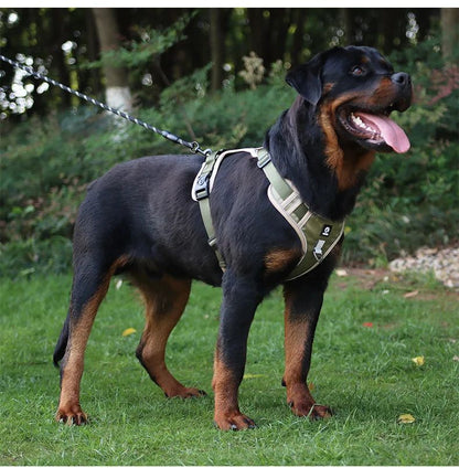 Reflective Tactical Dog Harness  Waterproof 1680D Oxford Vest For Medium  Large Dogs 12