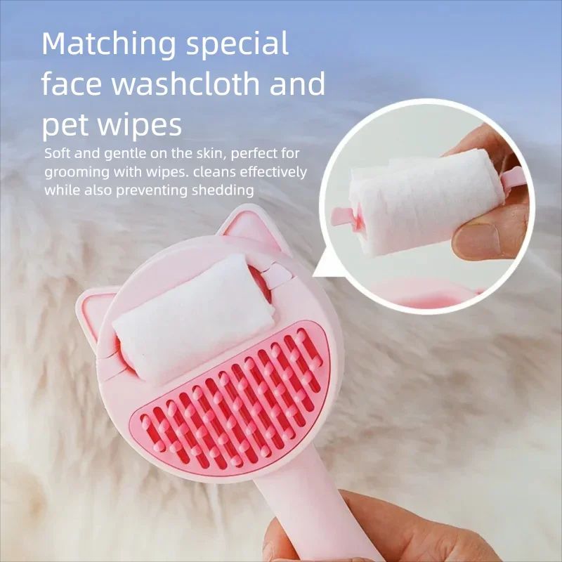Pet Steam Massage Brush  Soft RoundHead Grooming Comb For Dogs  Cats 1