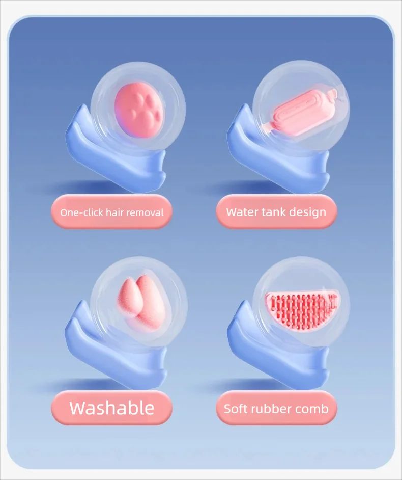 Pet Steam Massage Brush  Soft RoundHead Grooming Comb For Dogs  Cats 7