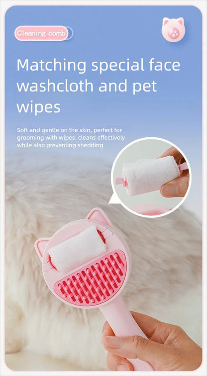 Pet Steam Massage Brush  Soft RoundHead Grooming Comb For Dogs  Cats 9