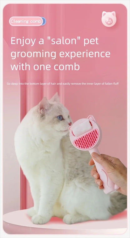 Pet Steam Massage Brush  Soft RoundHead Grooming Comb For Dogs  Cats 10