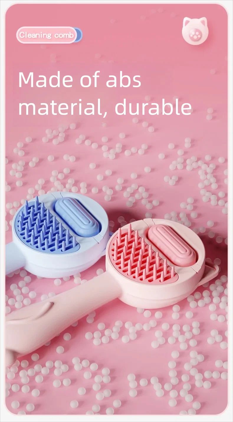 Pet Steam Massage Brush  Soft RoundHead Grooming Comb For Dogs  Cats 16