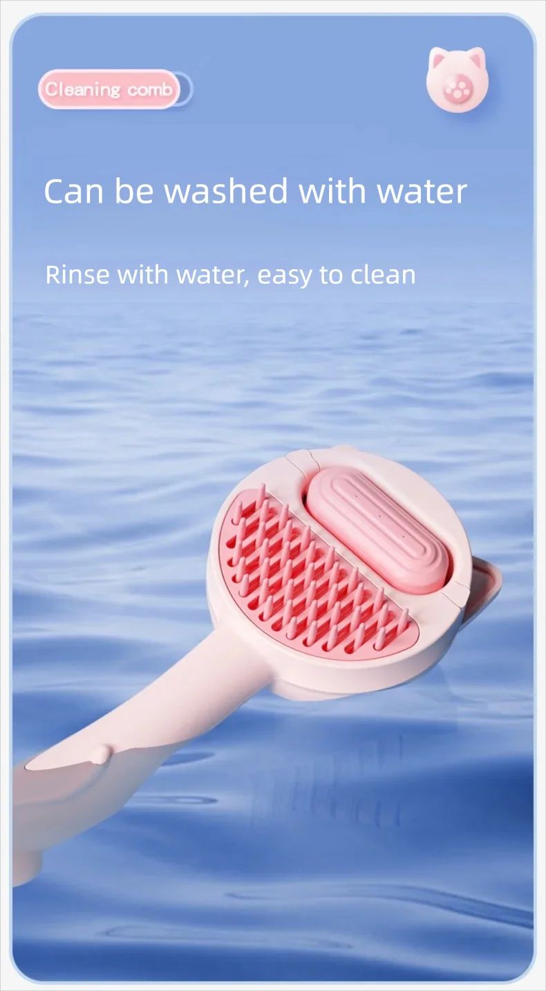 Pet Steam Massage Brush  Soft RoundHead Grooming Comb For Dogs  Cats 13