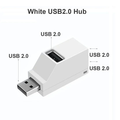 USB Hub Adapter Mini Splitter With Three Ports For PC And Laptop 10