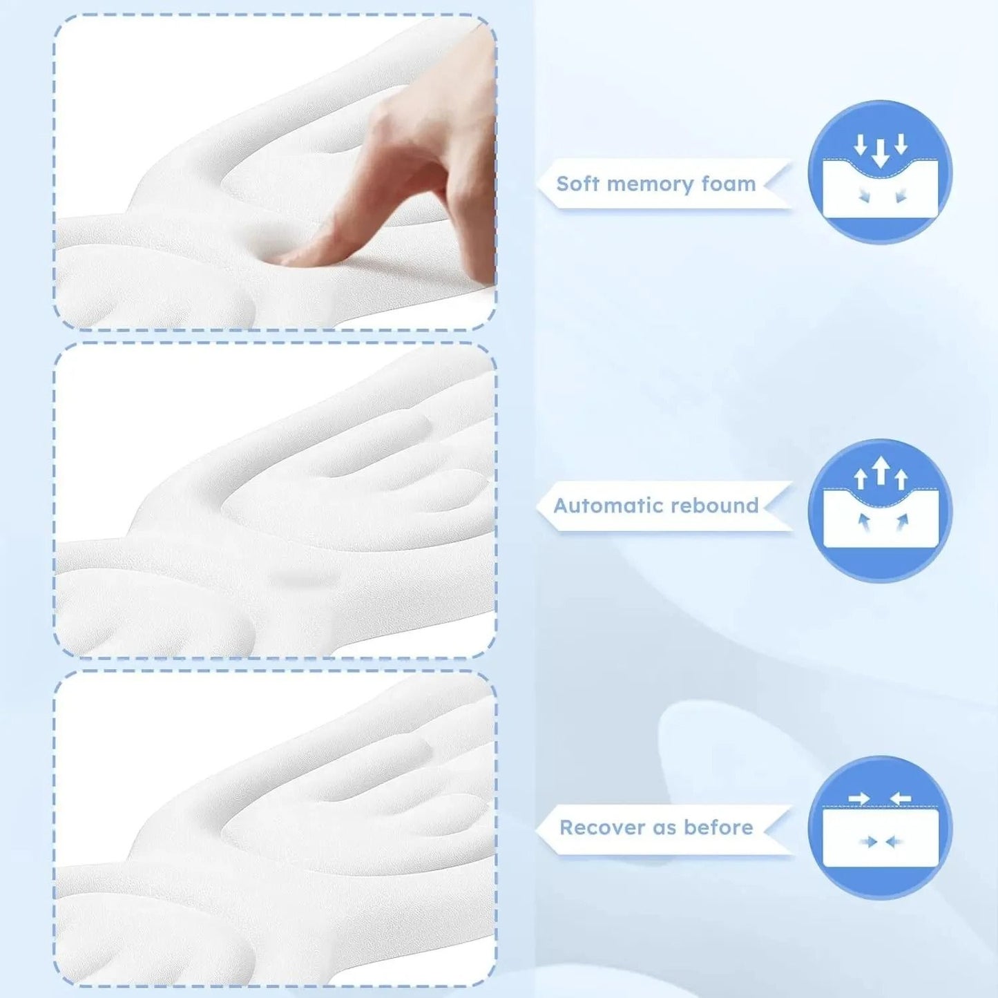 Keyboard Mouse Wrist Rest Angel Wing Memory Foam Support Set 5