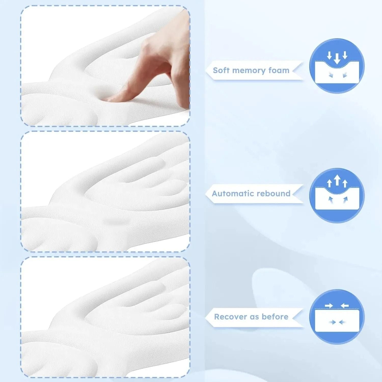 Keyboard Mouse Wrist Rest Angel Wing Memory Foam Support Set 5