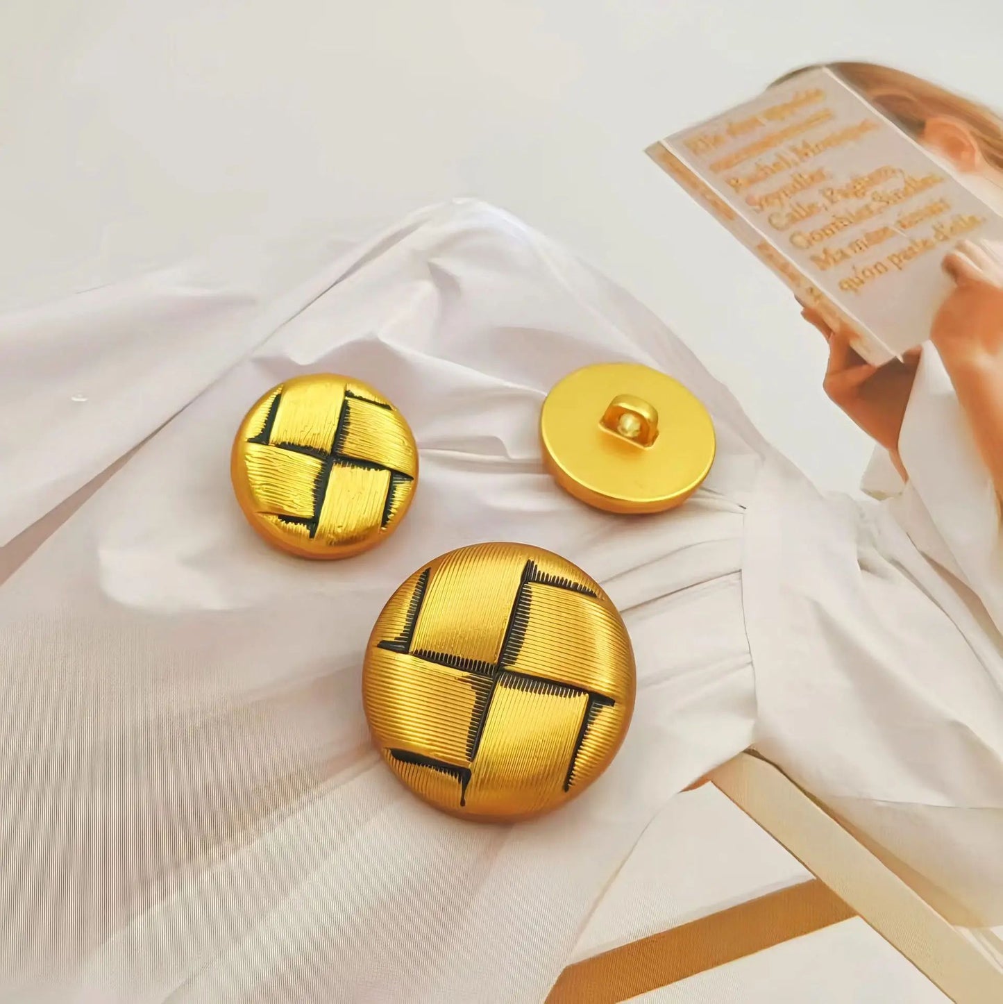 Retro Round Metal Gold Buttons  Premium Sewing Accessories For Cheongsam Suits  Blouses 3