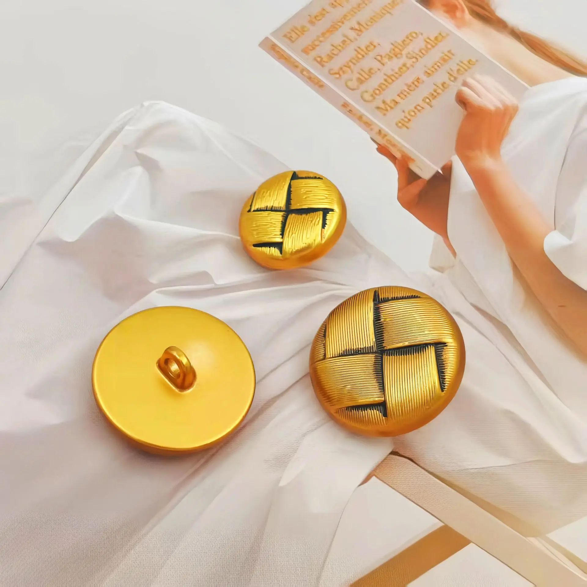 Retro Round Metal Gold Buttons  Premium Sewing Accessories For Cheongsam Suits  Blouses 4