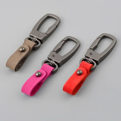 Matte Leather  Metal Keychain  Minimalist AntiDetachable Key Ring For Men  Women 1