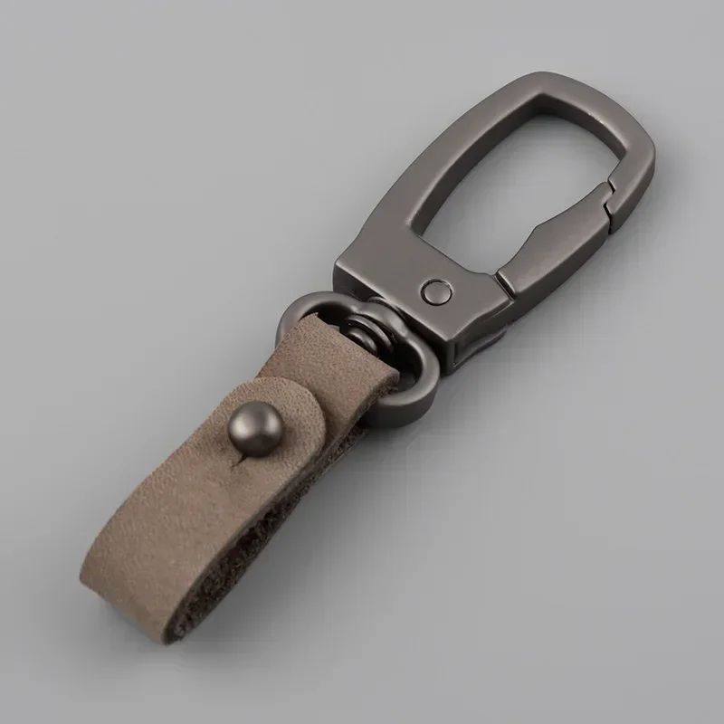 Matte Leather  Metal Keychain  Minimalist AntiDetachable Key Ring For Men  Women 10