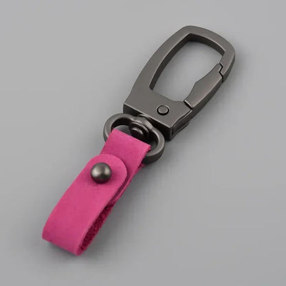 Matte Leather  Metal Keychain  Minimalist AntiDetachable Key Ring For Men  Women 11