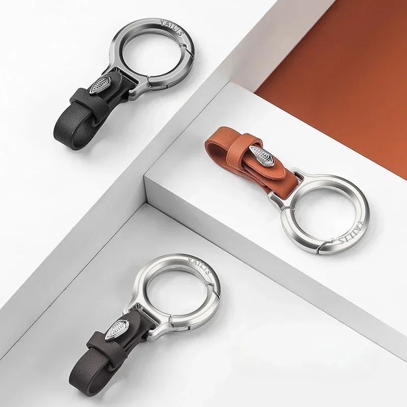 Simplicity Car Moto Keychain with Multifunction Buckle and Heavy Duty Key Ring