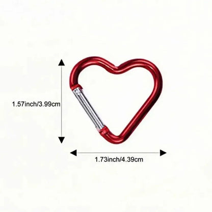Heart Shaped Metal Carabiner Keychain Set For Outdoor And Everyday Use 5 Pack 6
