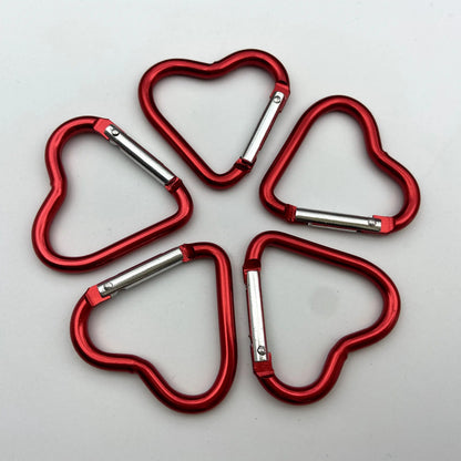 Heart Shaped Metal Carabiner Keychain Set For Outdoor And Everyday Use 5 Pack 11