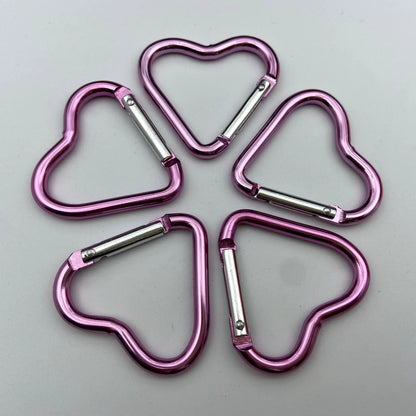 Heart Shaped Metal Carabiner Keychain Set For Outdoor And Everyday Use 5 Pack 13