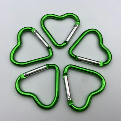 Heart Shaped Metal Carabiner Keychain Set For Outdoor And Everyday Use 5 Pack 9