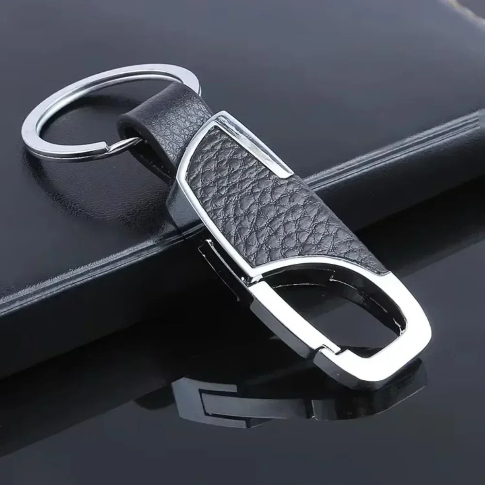 Personalized Leather Splicing Waist Hanging Car Keychain For Men 3