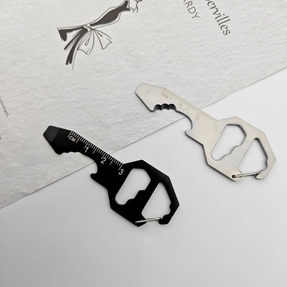 6 In 1 Stainless Steel Multitool Keychain With Bottle Opener And Wrench 4