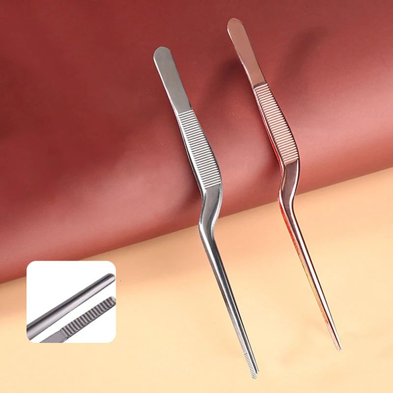 Angled Ear And Nose Wax Removal Forceps 135cm Curved Tweezers Tool 1