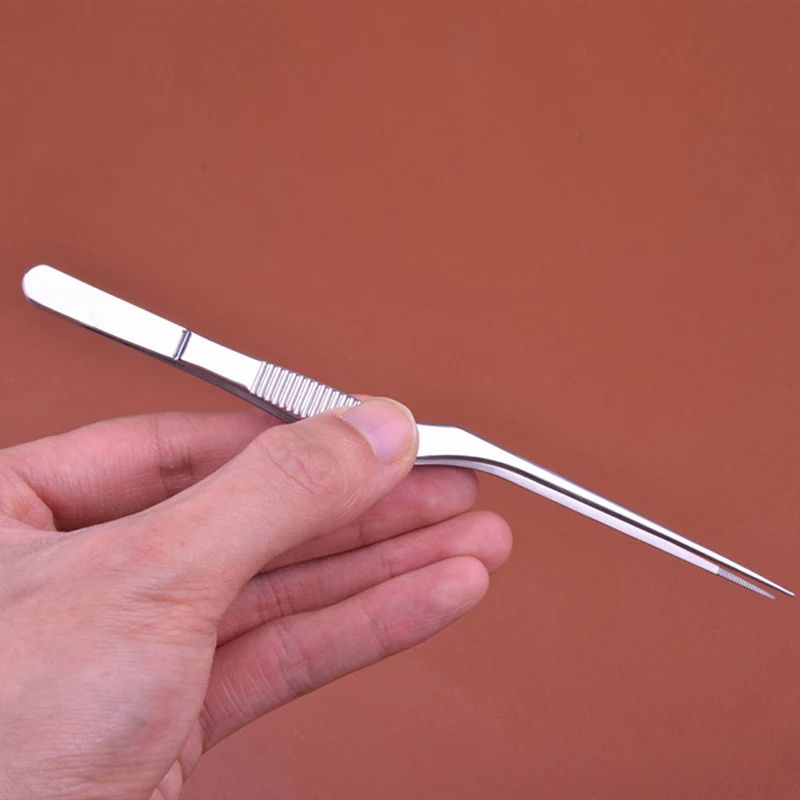 Angled Ear And Nose Wax Removal Forceps 135cm Curved Tweezers Tool 7
