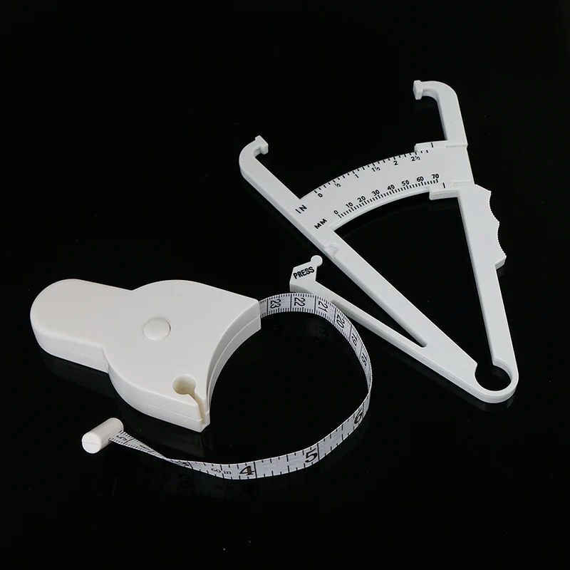 Body Fat Caliper and Measuring Tape Set Portable Fitness Tester