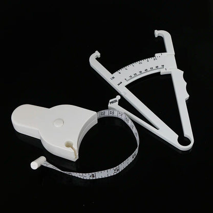 Body Fat Caliper and Measuring Tape Set Portable Fitness Tester