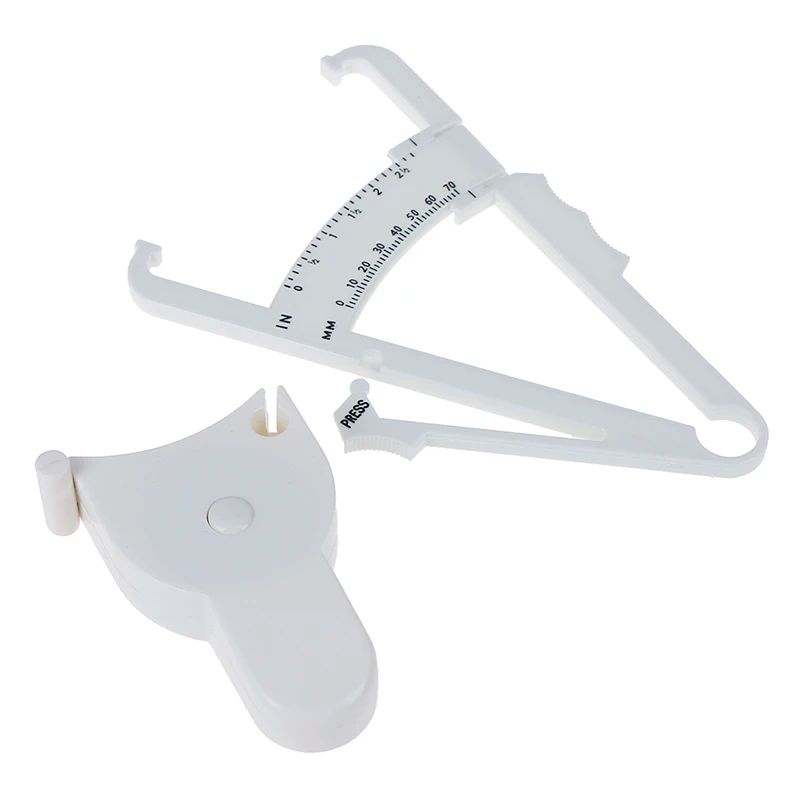 Body Fat Caliper And Measuring Tape Set Portable Fitness Tester 4
