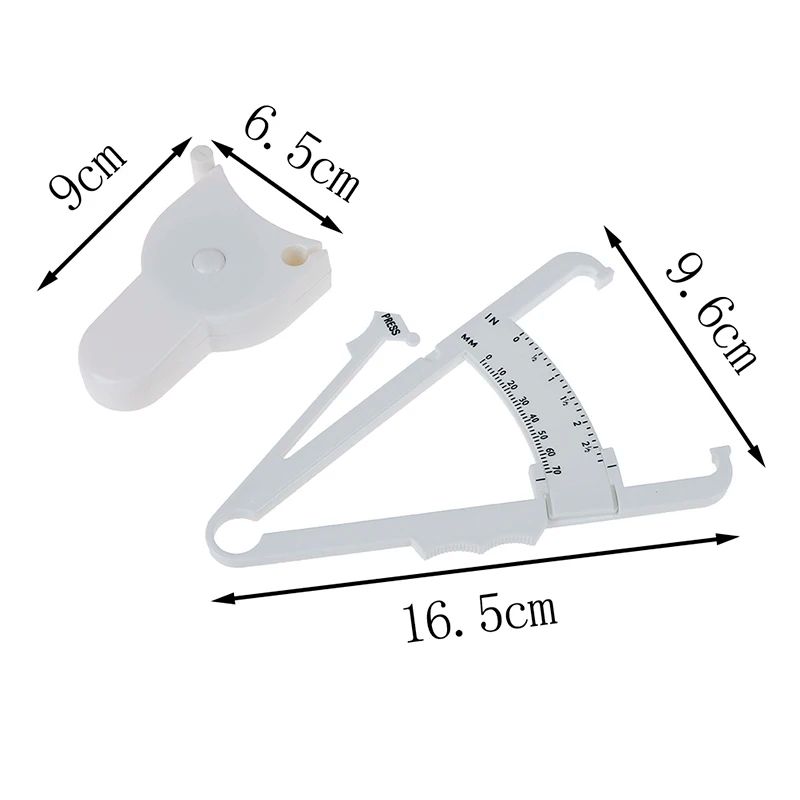 Body Fat Caliper And Measuring Tape Set Portable Fitness Tester 5