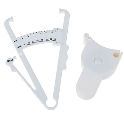 Body Fat Caliper And Measuring Tape Set Portable Fitness Tester 13