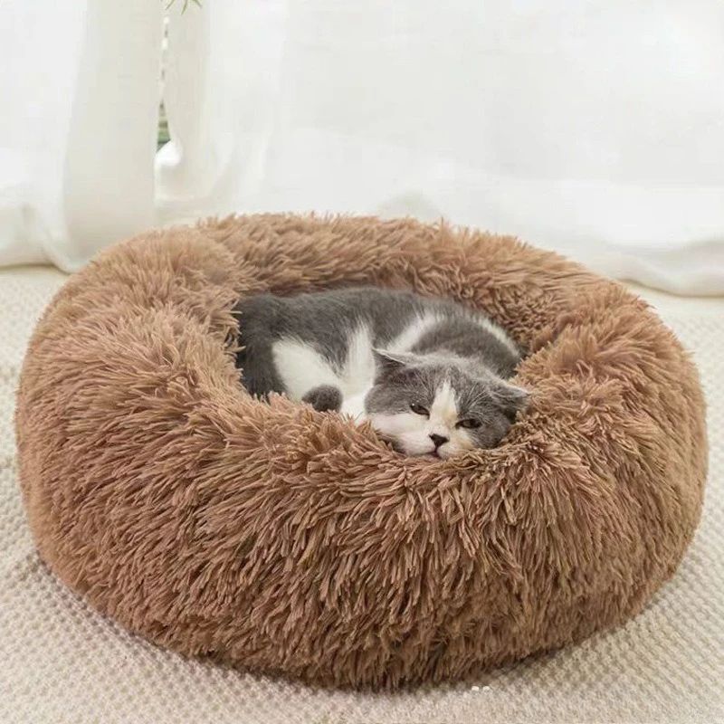 CozyNest Plush Round Pet Bed  Soft Indoor Dog  Cat Bed 6