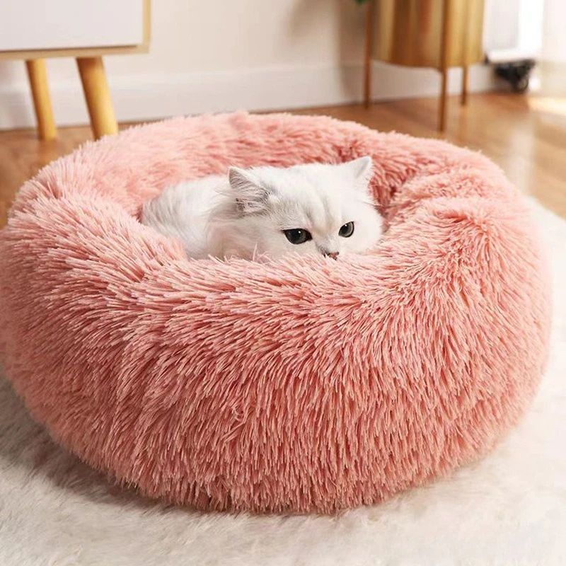 CozyNest Plush Round Pet Bed  Soft Indoor Dog  Cat Bed 8