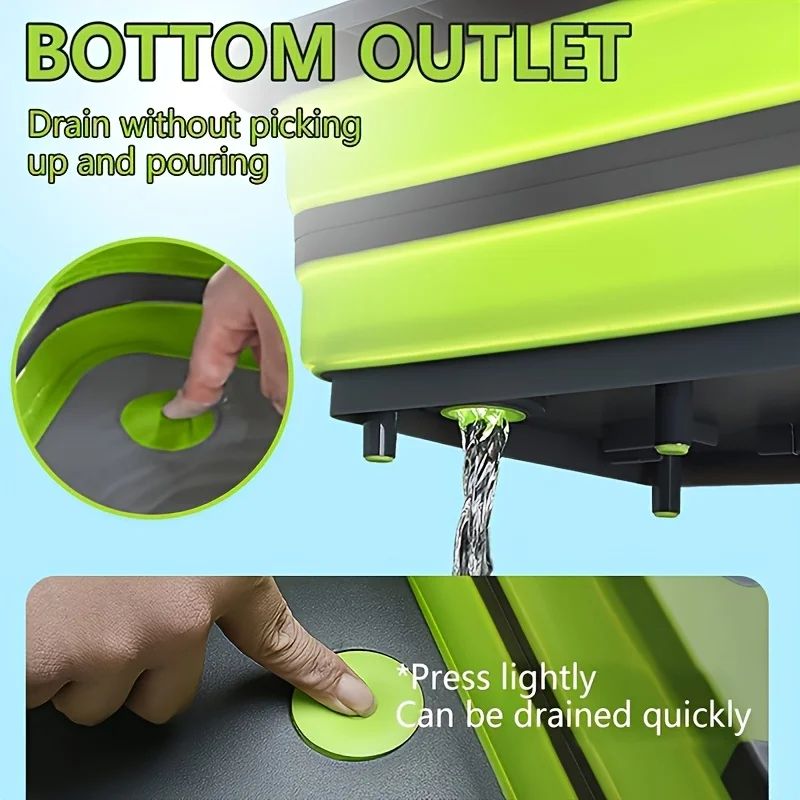 Portable SpaceSaving Basin Sink  Compact Outdoor Travel  Home Wash Tub 3