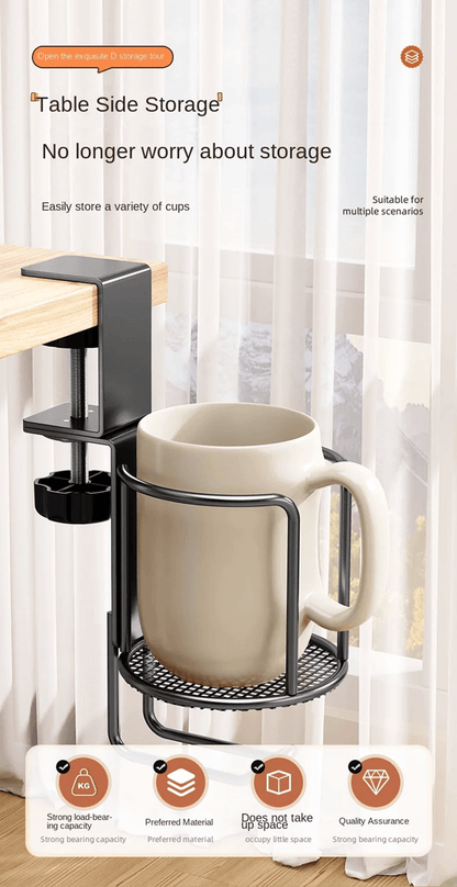 Rotating Clip On Desk Cup Holder 1
