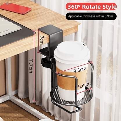 Rotating Clip On Desk Cup Holder 4