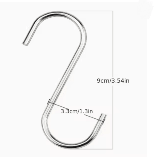 Stainless Steel Heavy Duty S Hooks Set 6