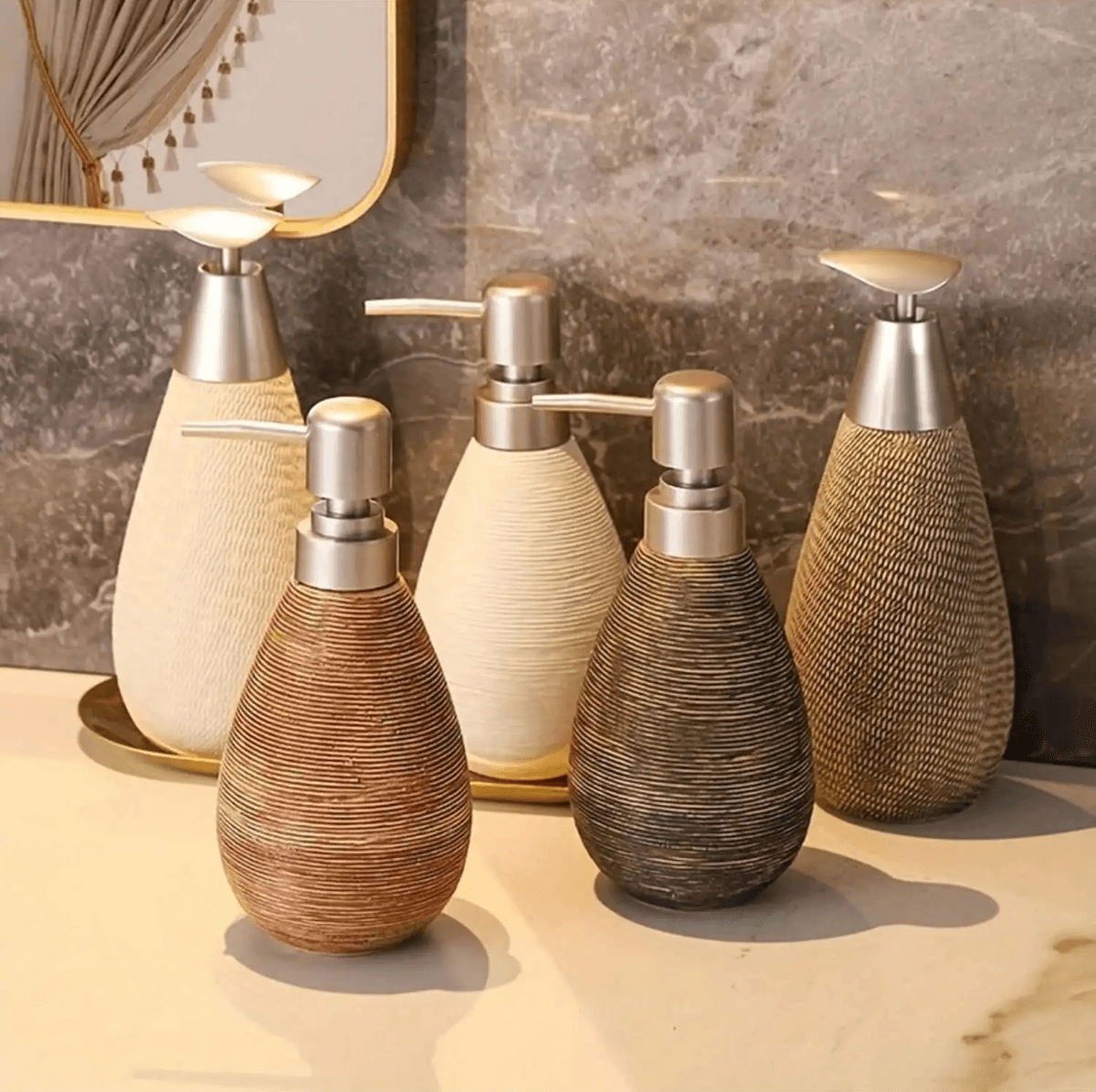 Retro Ceramic Push Soap Dispenser