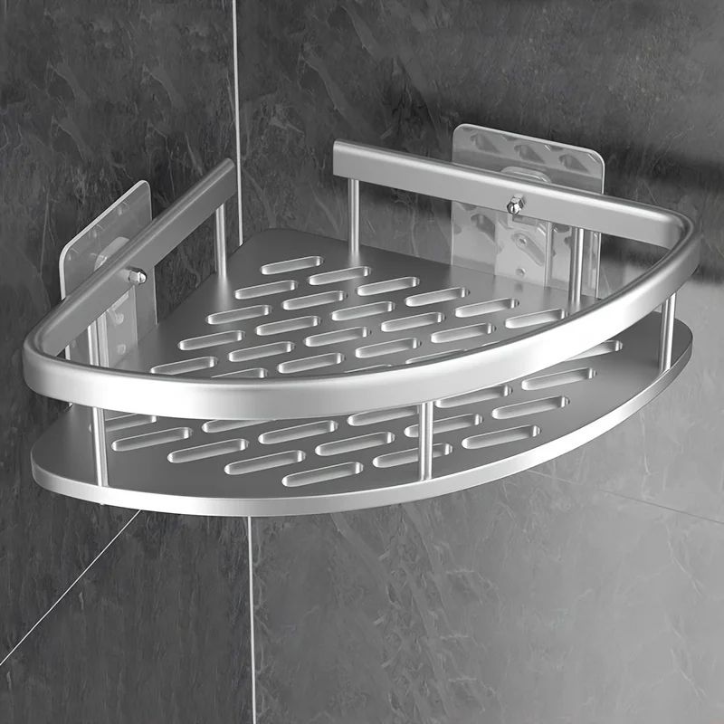 Deluxe Corner Tension Shower Caddy – Stainless Steel Wall Corner Shelf Organizer