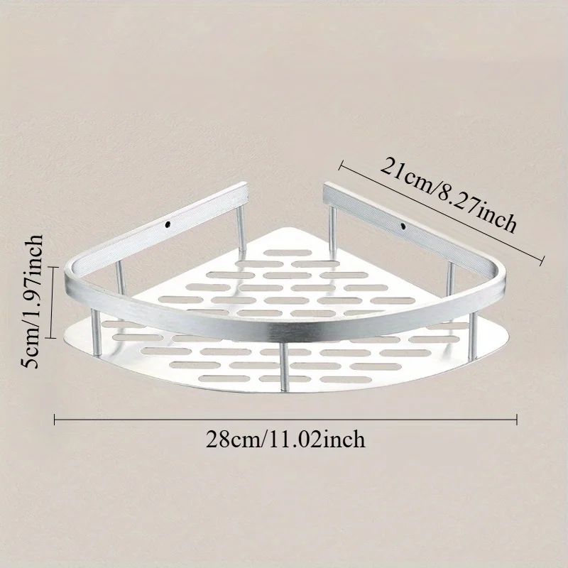 Deluxe Corner Tension Shower Caddy  Stainless Steel Wall Corner Shelf Organizer 1