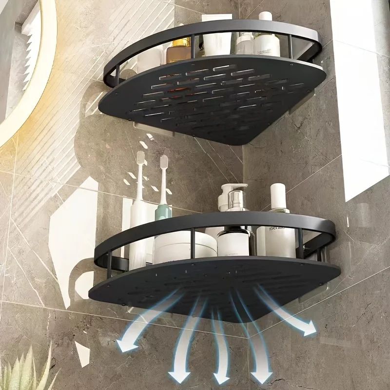 Deluxe Corner Tension Shower Caddy  Stainless Steel Wall Corner Shelf Organizer 4