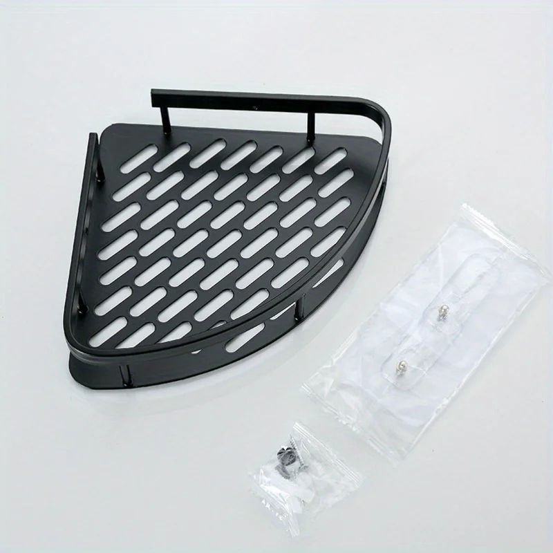 Deluxe Corner Tension Shower Caddy  Stainless Steel Wall Corner Shelf Organizer 6